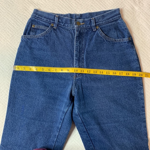 VTG L.L. Bean Flannel Lined Boyfriend Style Jeans, Red Tartan Plaid, Women’s 12 - Picture 13 of 16